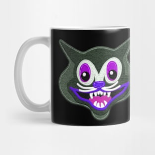 Spooky Creepy Halloween Vintage Style Cat Mug